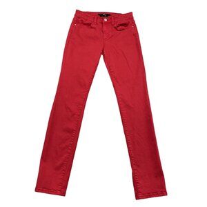BLUE Saks Fifth Avenue Jeans Womens 27 Red Straight Leg Denim